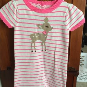 Pink Deer Dress 3T